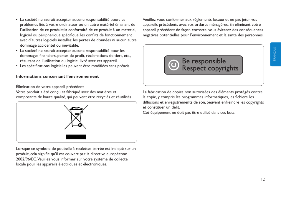 Philips FMXXFD00B/00 User Manual | Page 12 / 98