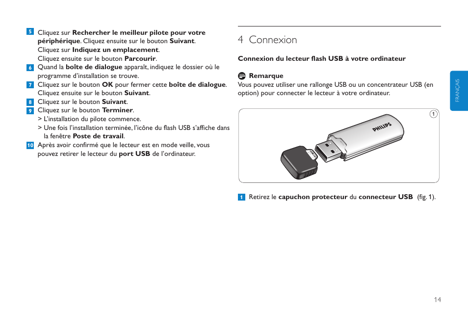 4 connexion | Philips FMXXFD00B/00 User Manual | Page 14 / 98
