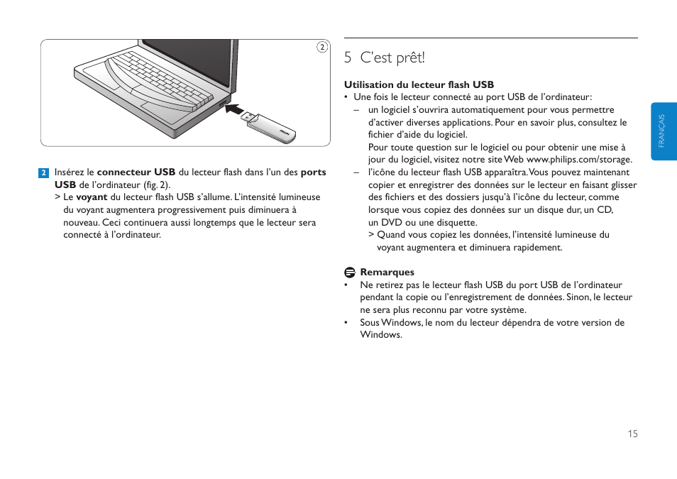 5 c’est prêt | Philips FMXXFD00B/00 User Manual | Page 15 / 98