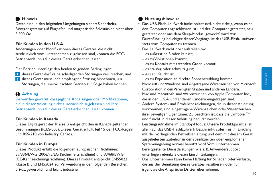 Philips FMXXFD00B/00 User Manual | Page 19 / 98