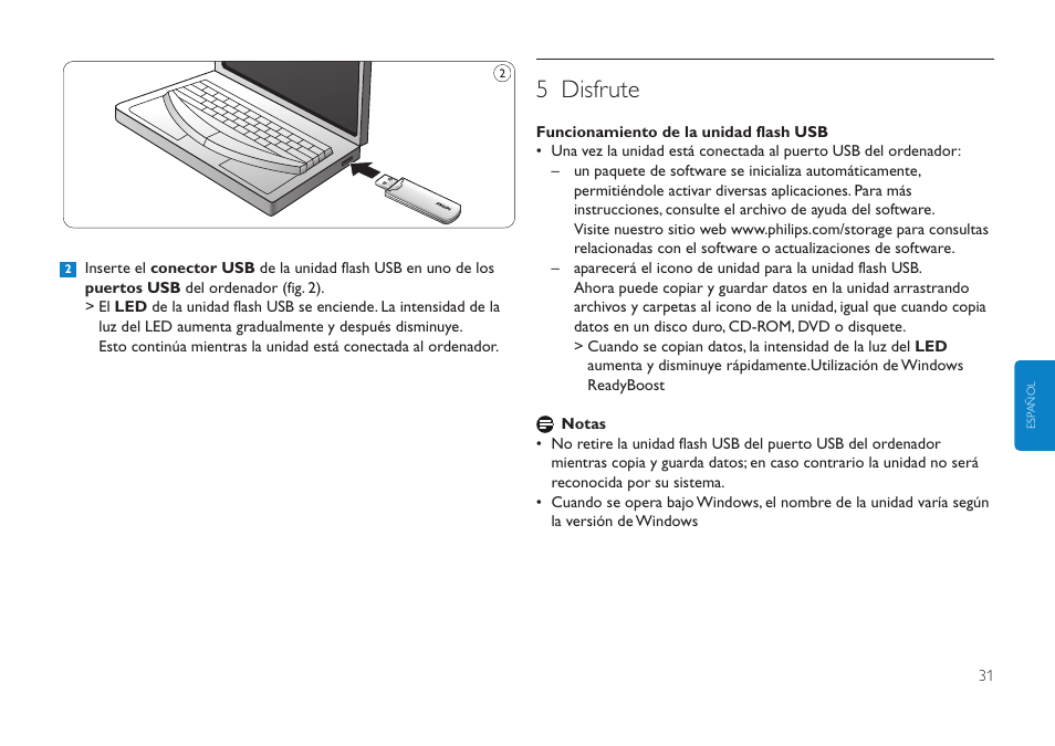 5 disfrute | Philips FMXXFD00B/00 User Manual | Page 31 / 98