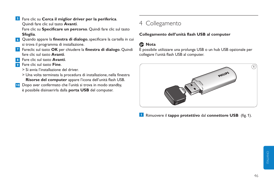 4 collegamento | Philips FMXXFD00B/00 User Manual | Page 46 / 98