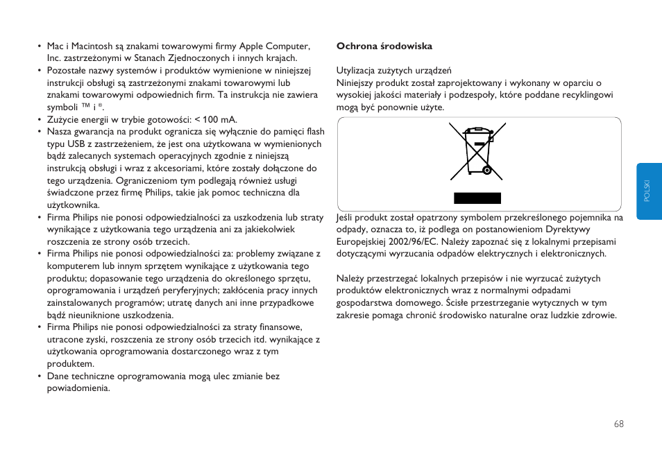 Philips FMXXFD00B/00 User Manual | Page 68 / 98