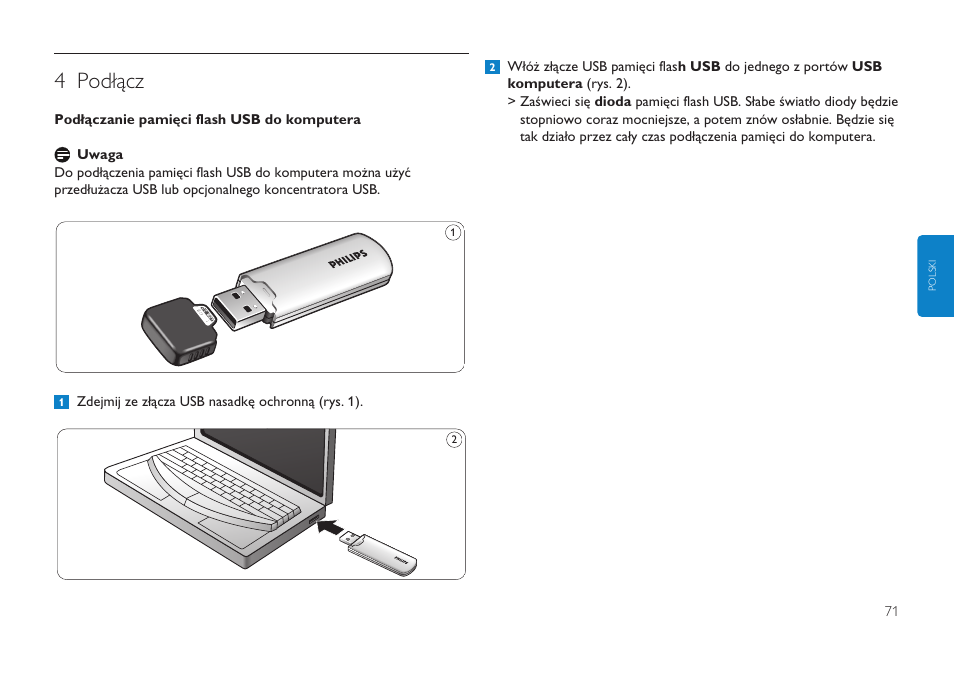 4 podłącz | Philips FMXXFD00B/00 User Manual | Page 71 / 98