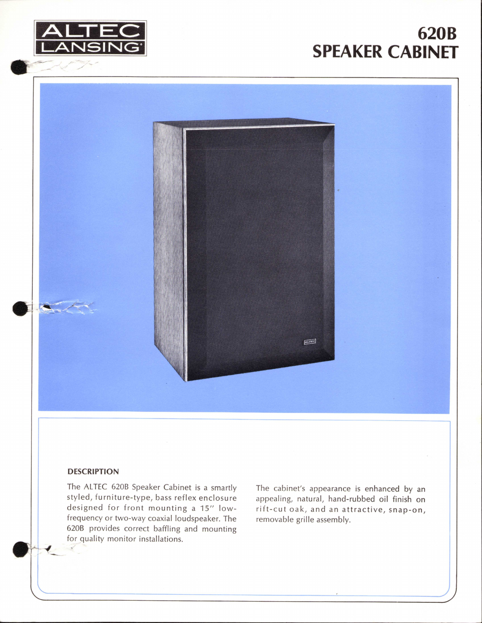 Altec Lansing 620B User Manual | 2 pages