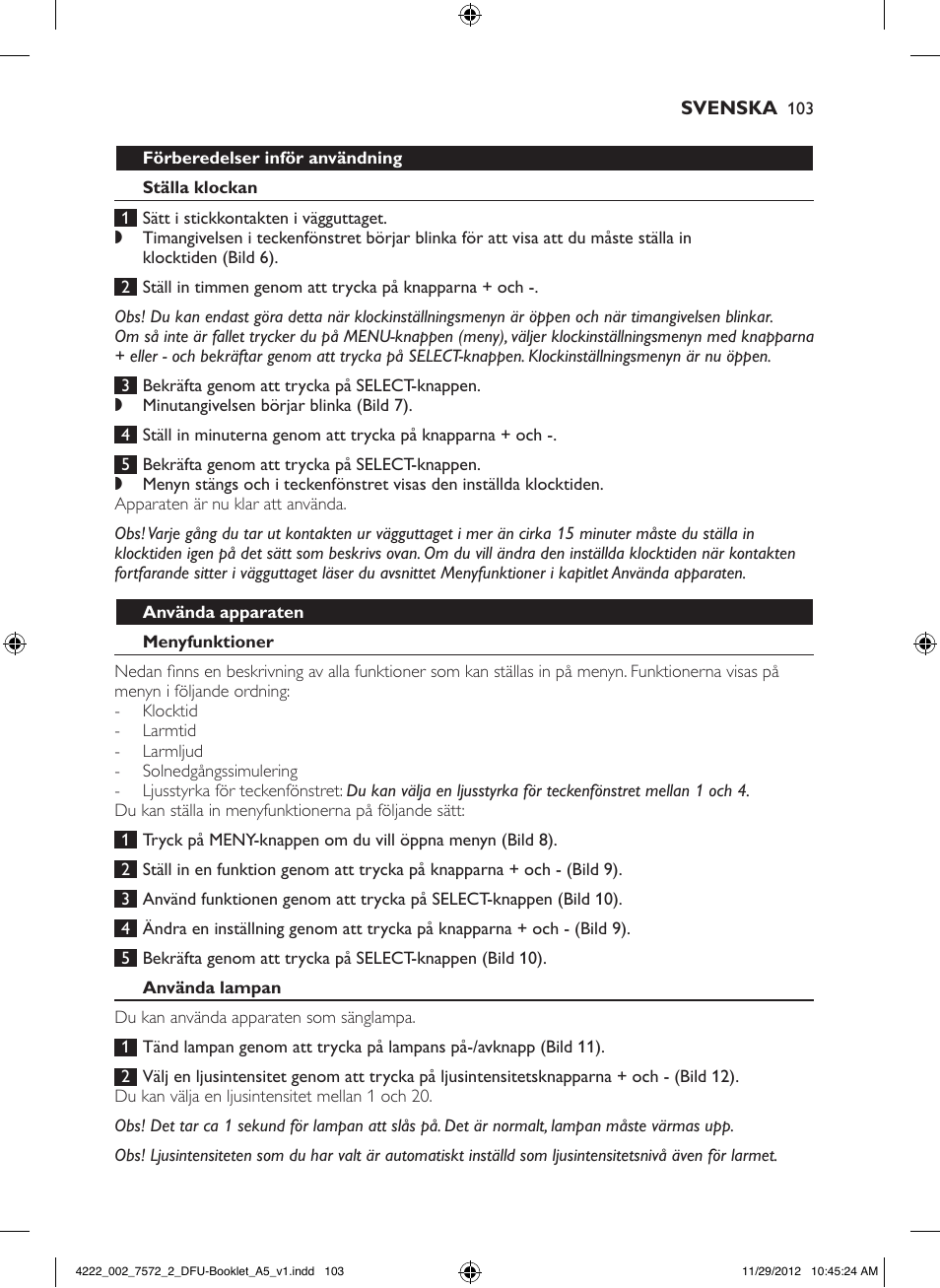 Philips Wake-up Light User Manual | Page 103 / 120