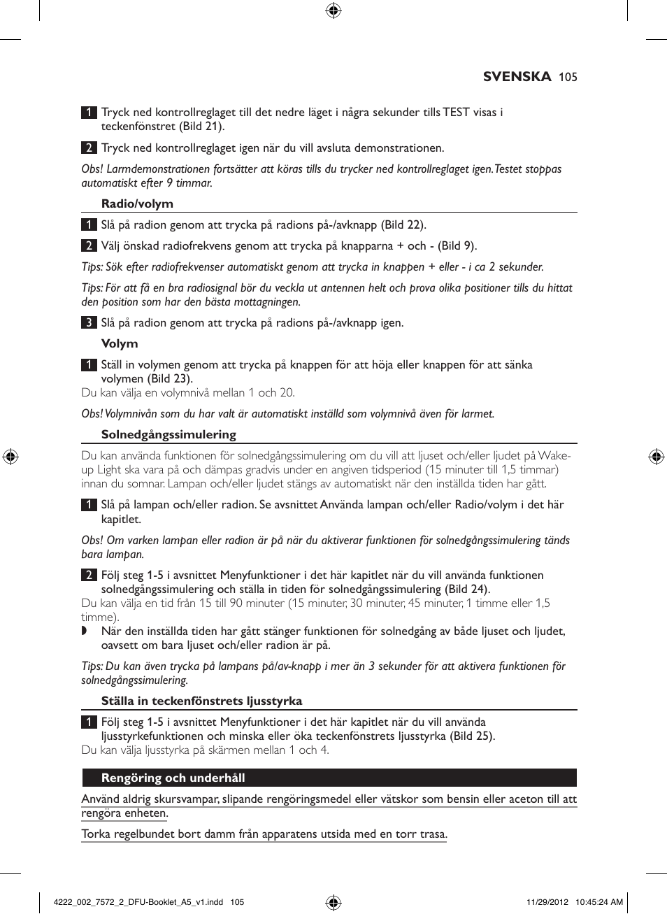 Philips Wake-up Light User Manual | Page 105 / 120