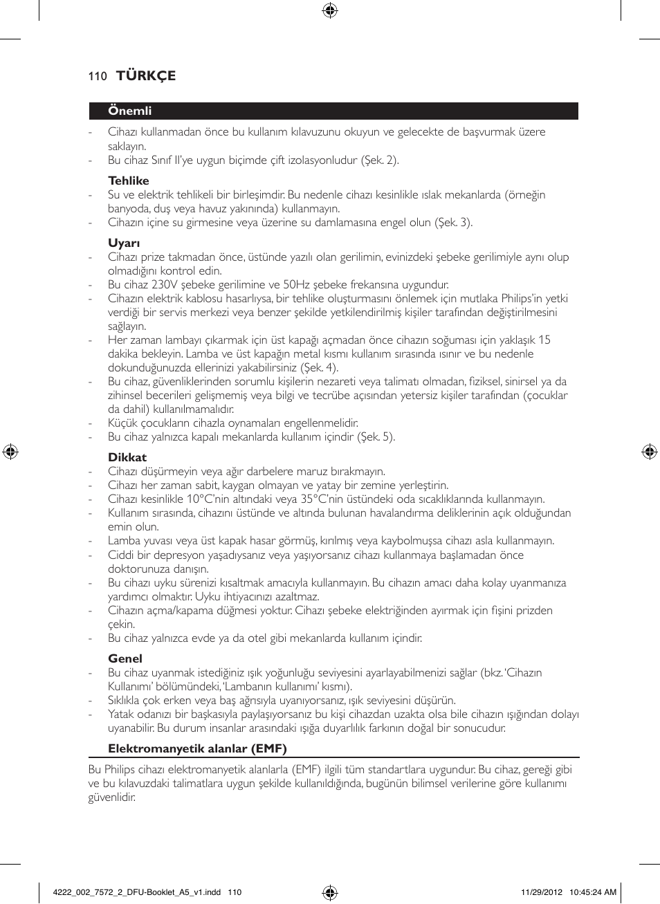 Philips Wake-up Light User Manual | Page 110 / 120