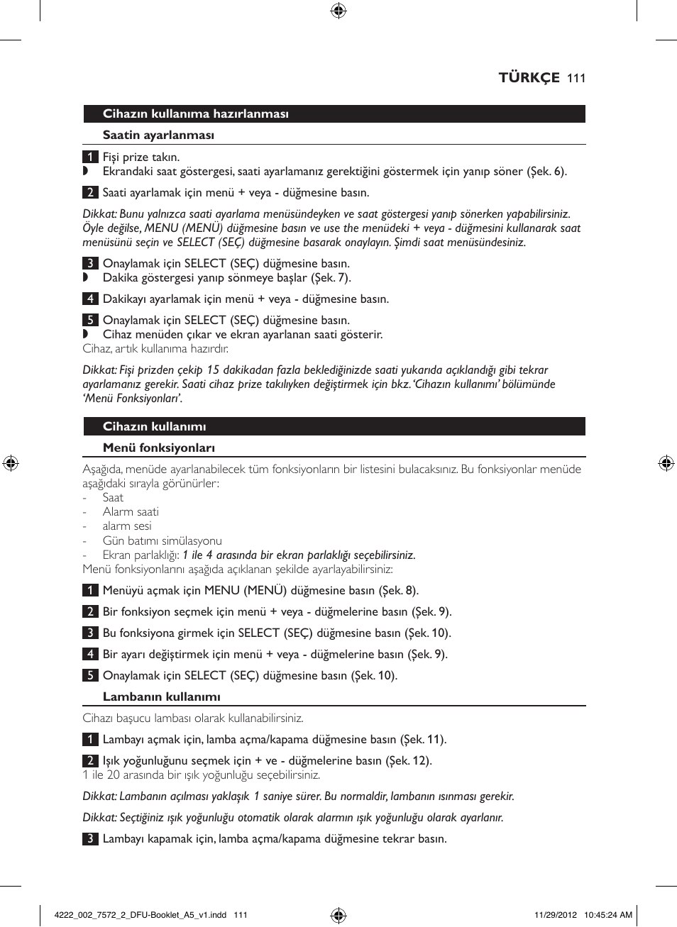 Philips Wake-up Light User Manual | Page 111 / 120