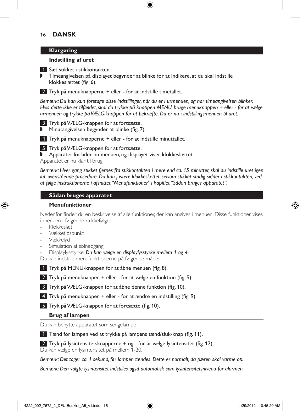 Philips Wake-up Light User Manual | Page 16 / 120