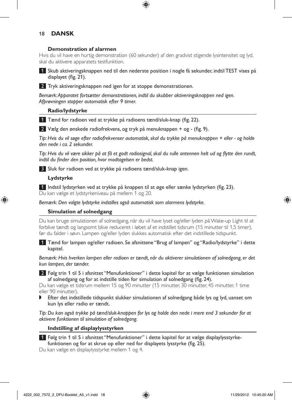 Philips Wake-up Light User Manual | Page 18 / 120