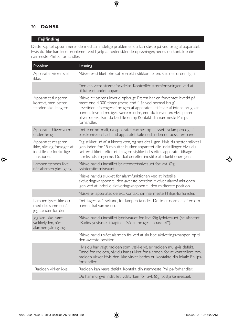 Philips Wake-up Light User Manual | Page 20 / 120