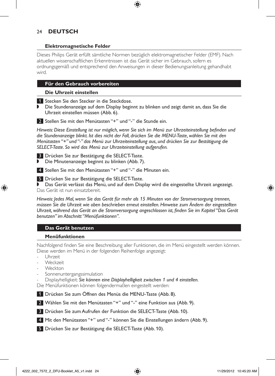 Philips Wake-up Light User Manual | Page 24 / 120