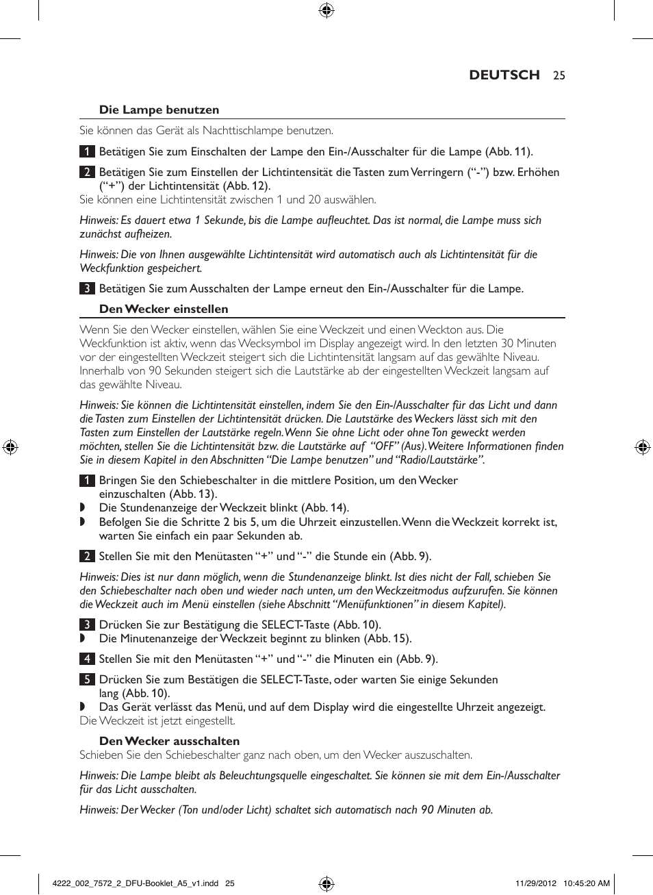 Philips Wake-up Light User Manual | Page 25 / 120