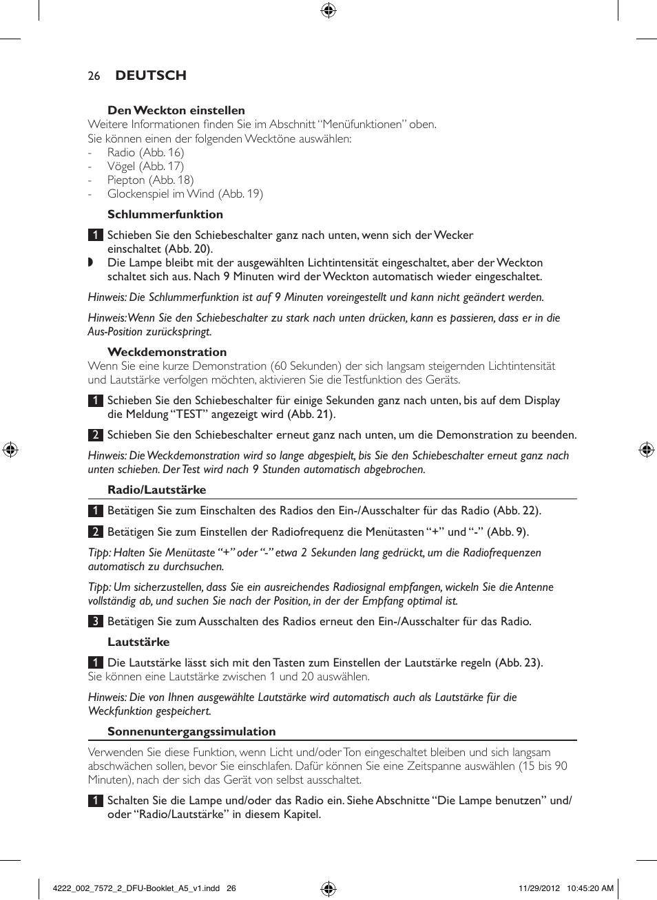 Philips Wake-up Light User Manual | Page 26 / 120