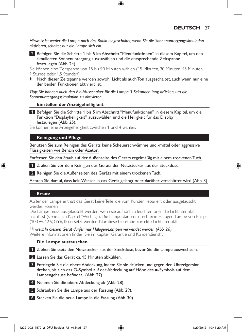 Philips Wake-up Light User Manual | Page 27 / 120