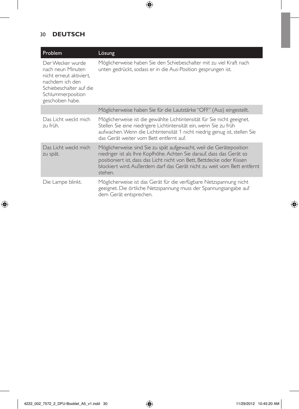 Philips Wake-up Light User Manual | Page 30 / 120