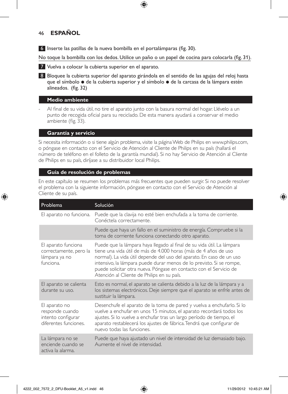 Philips Wake-up Light User Manual | Page 46 / 120