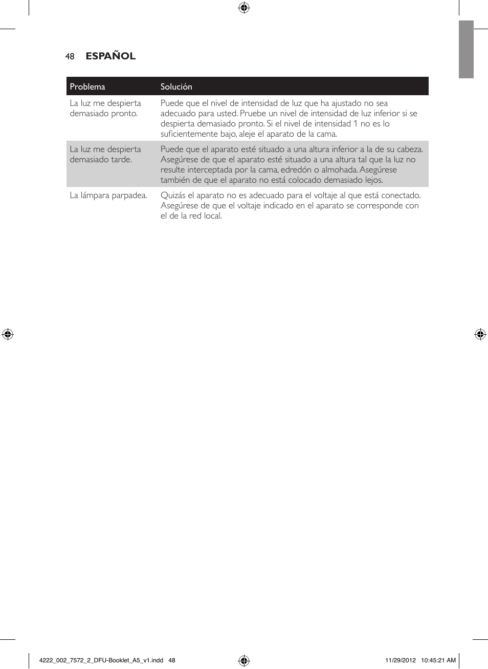 Philips Wake-up Light User Manual | Page 48 / 120