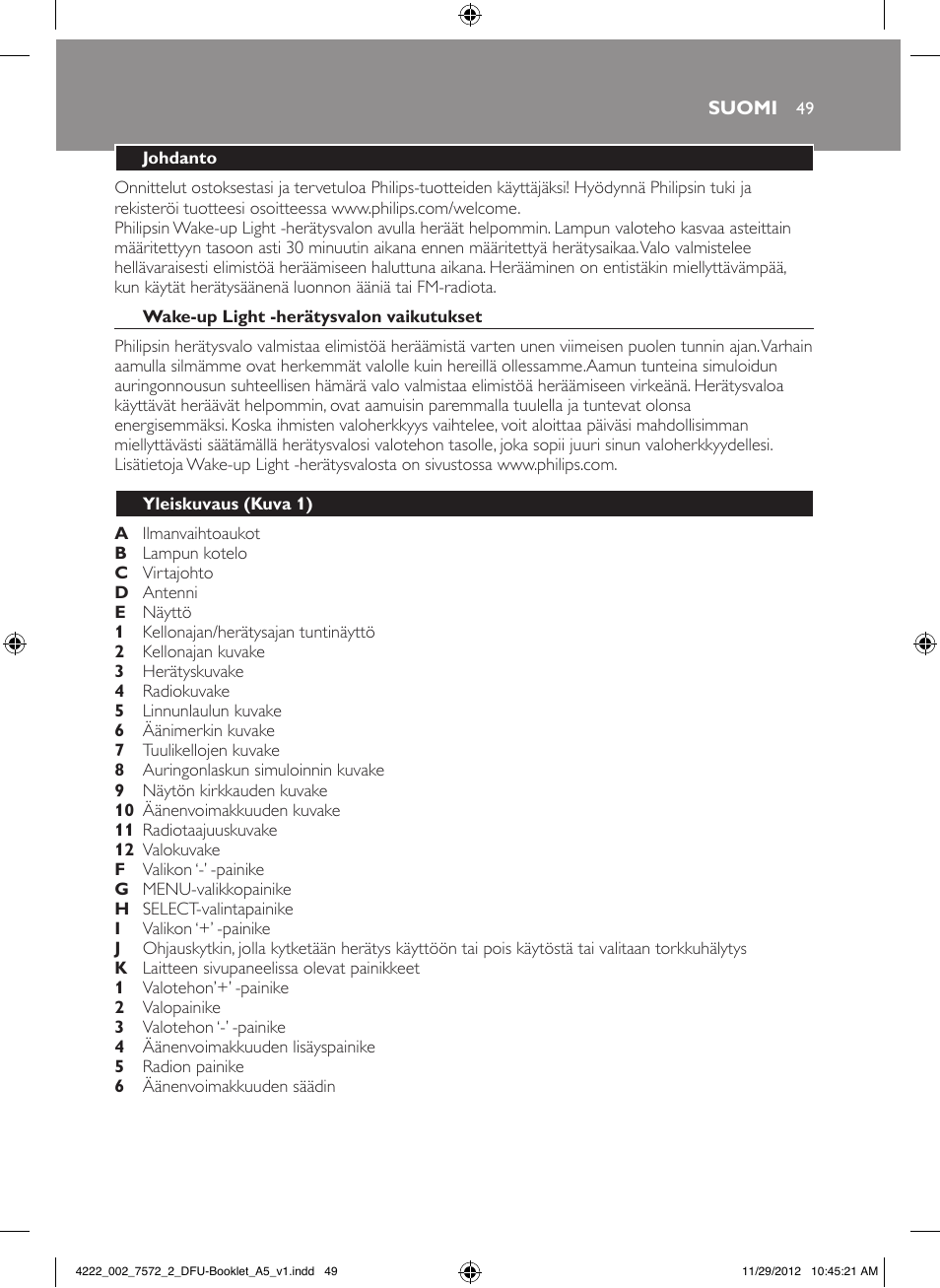 Philips Wake-up Light User Manual | Page 49 / 120