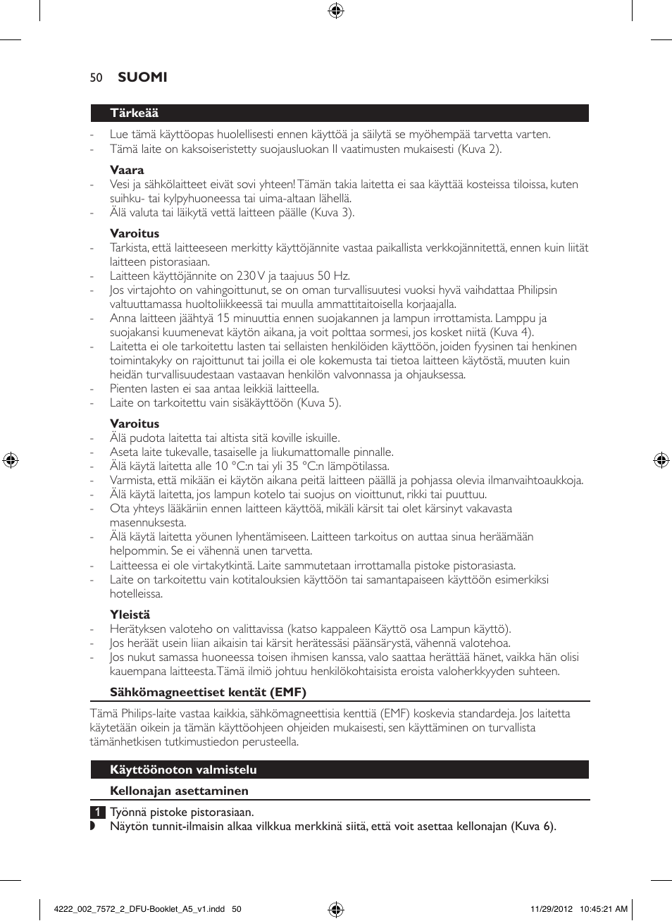 Philips Wake-up Light User Manual | Page 50 / 120