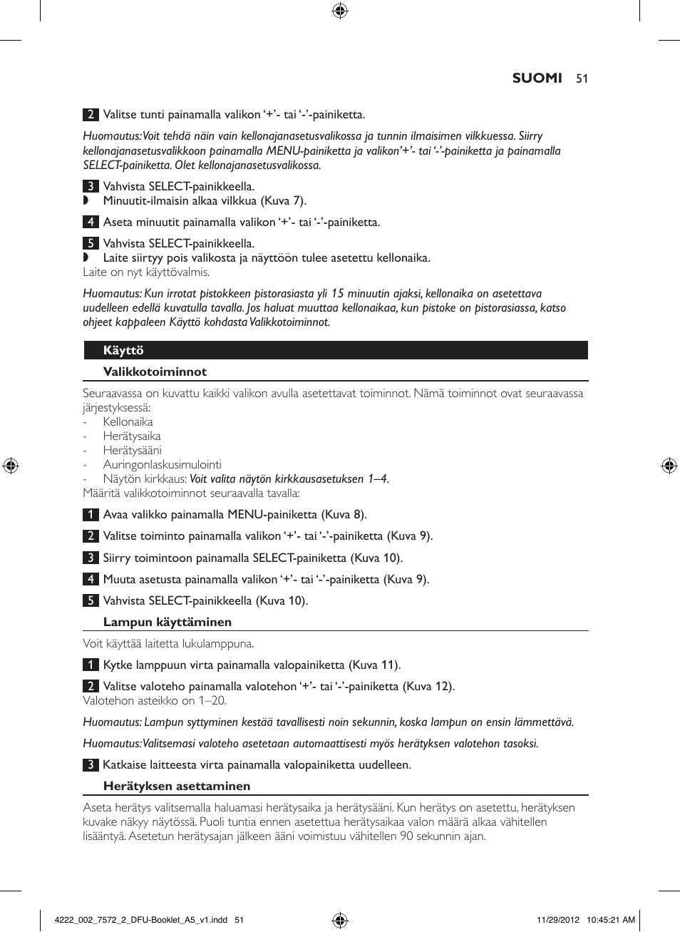 Philips Wake-up Light User Manual | Page 51 / 120