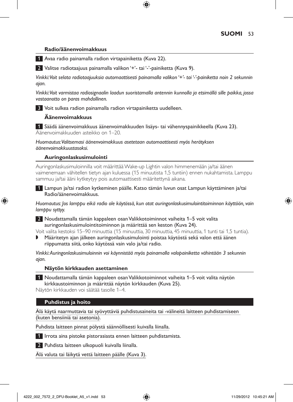 Philips Wake-up Light User Manual | Page 53 / 120