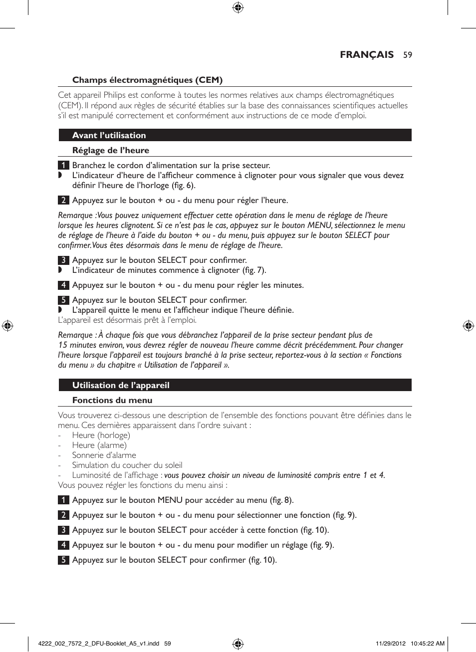 Philips Wake-up Light User Manual | Page 59 / 120