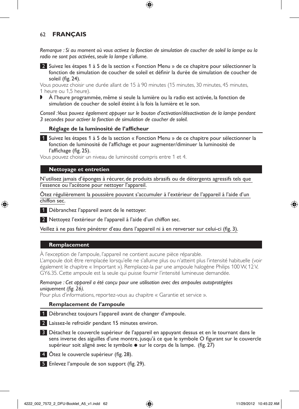 Philips Wake-up Light User Manual | Page 62 / 120