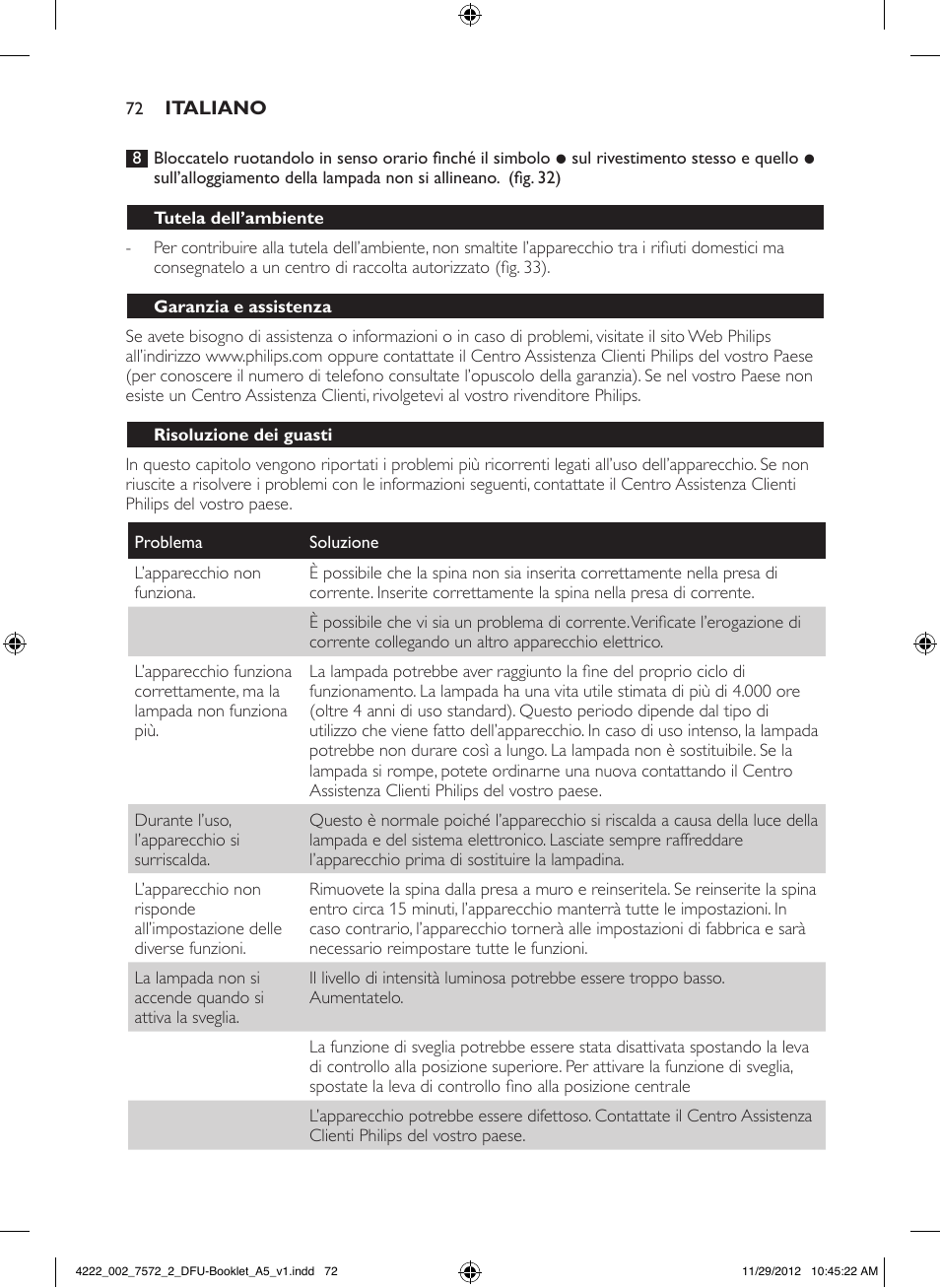 Philips Wake-up Light User Manual | Page 72 / 120