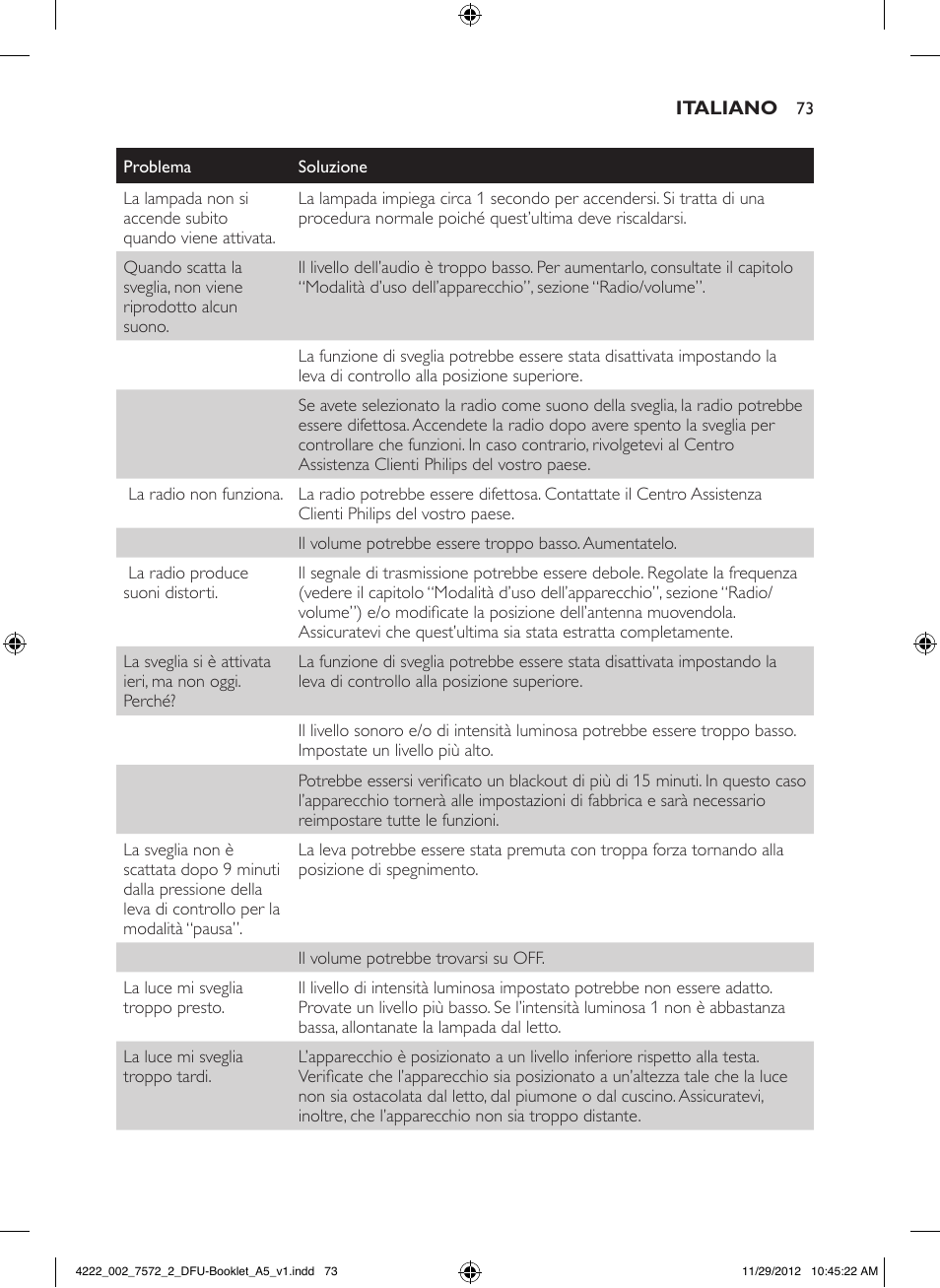 Philips Wake-up Light User Manual | Page 73 / 120