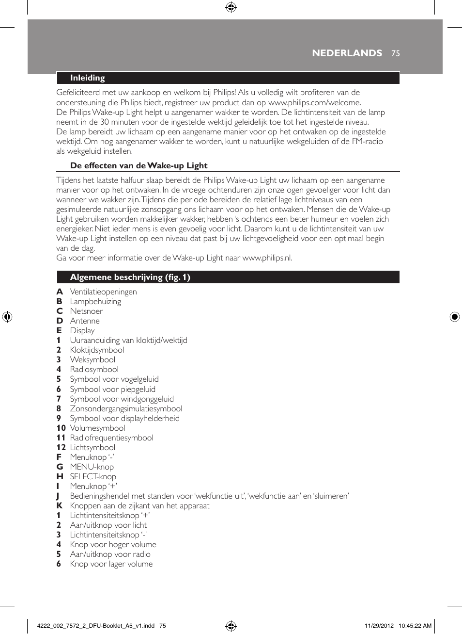 Philips Wake-up Light User Manual | Page 75 / 120