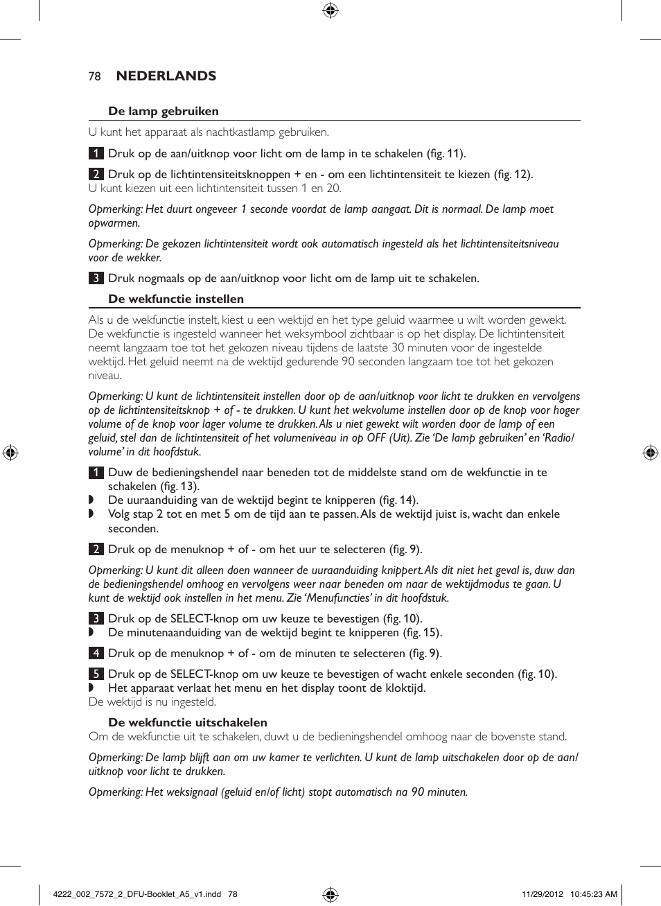 Philips Wake-up Light User Manual | Page 78 / 120