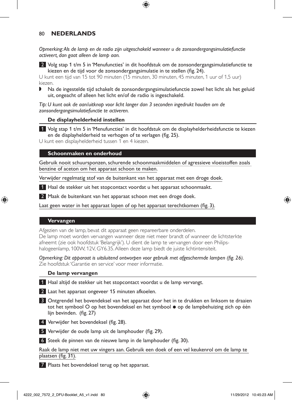 Philips Wake-up Light User Manual | Page 80 / 120