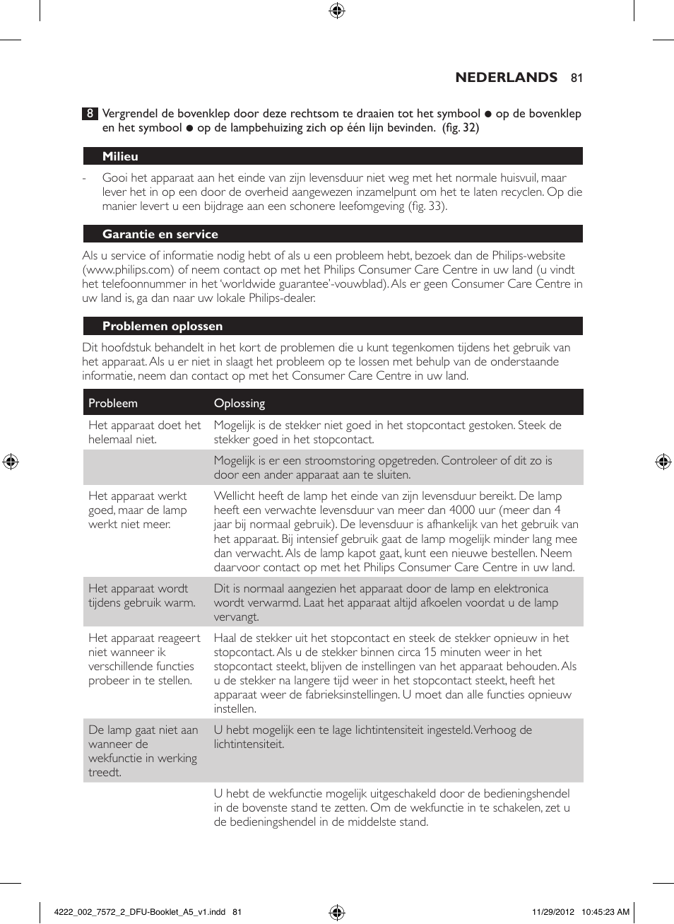 Philips Wake-up Light User Manual | Page 81 / 120