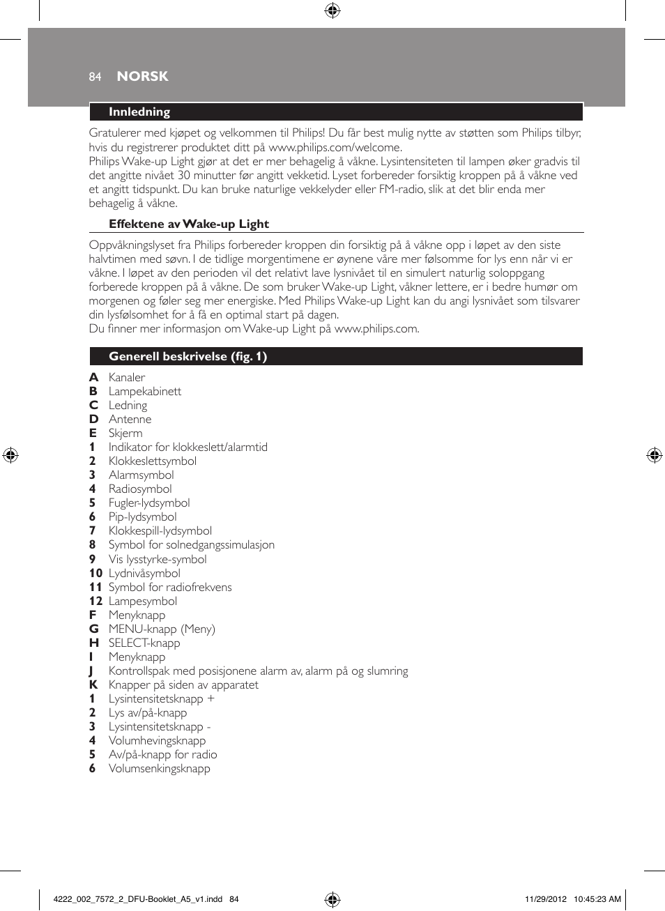 Philips Wake-up Light User Manual | Page 84 / 120