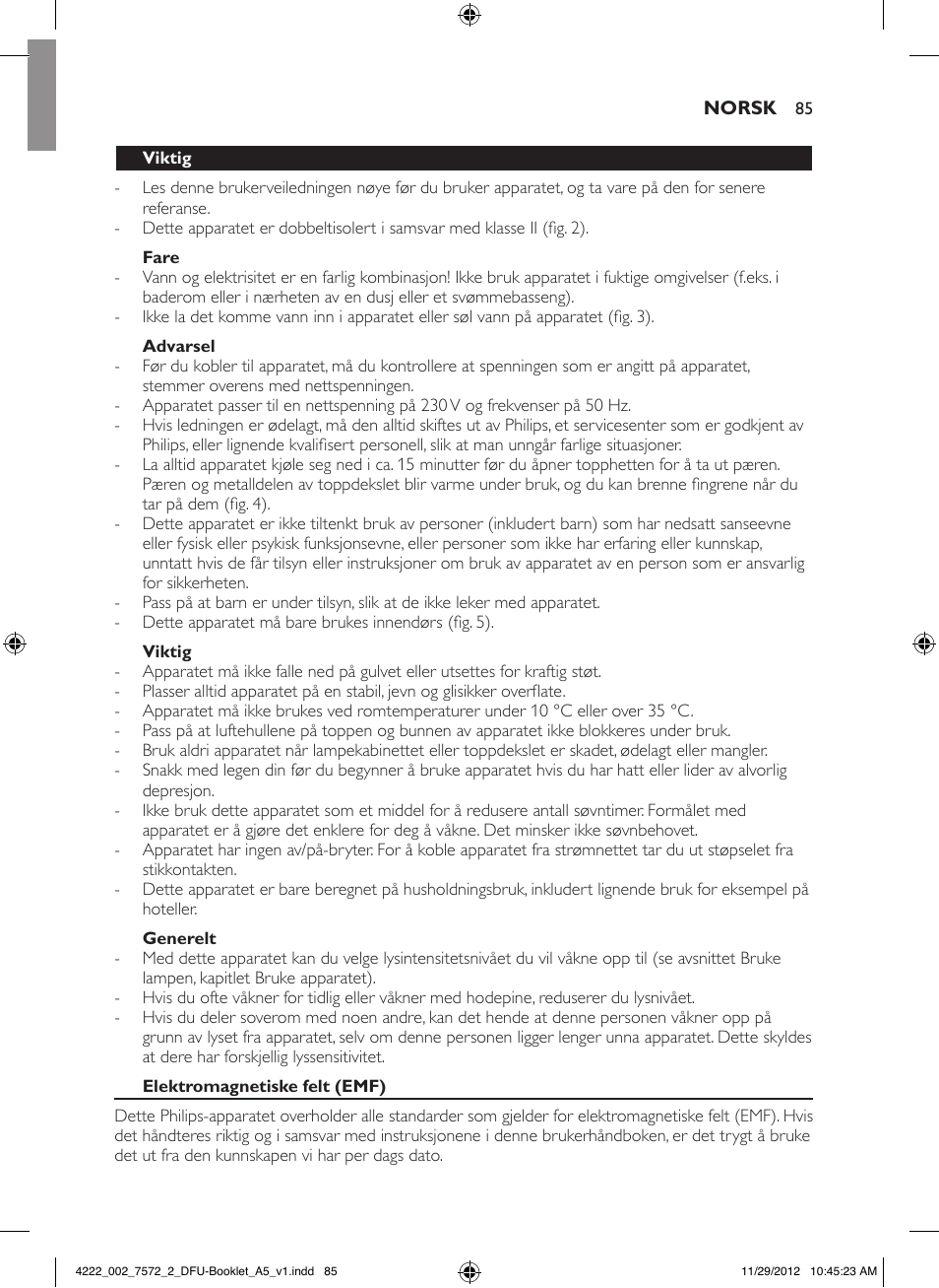 Philips Wake-up Light User Manual | Page 85 / 120