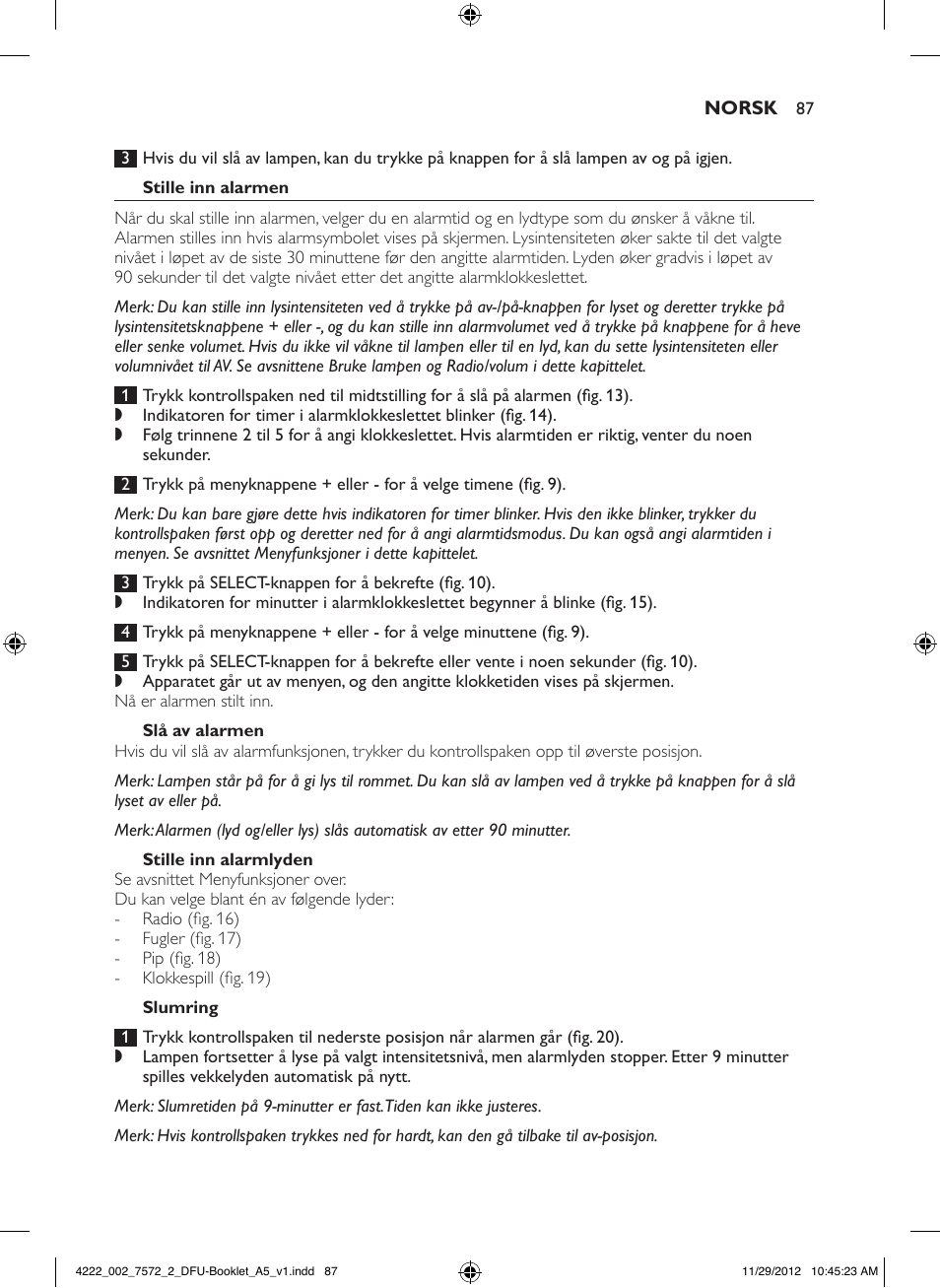 Philips Wake-up Light User Manual | Page 87 / 120