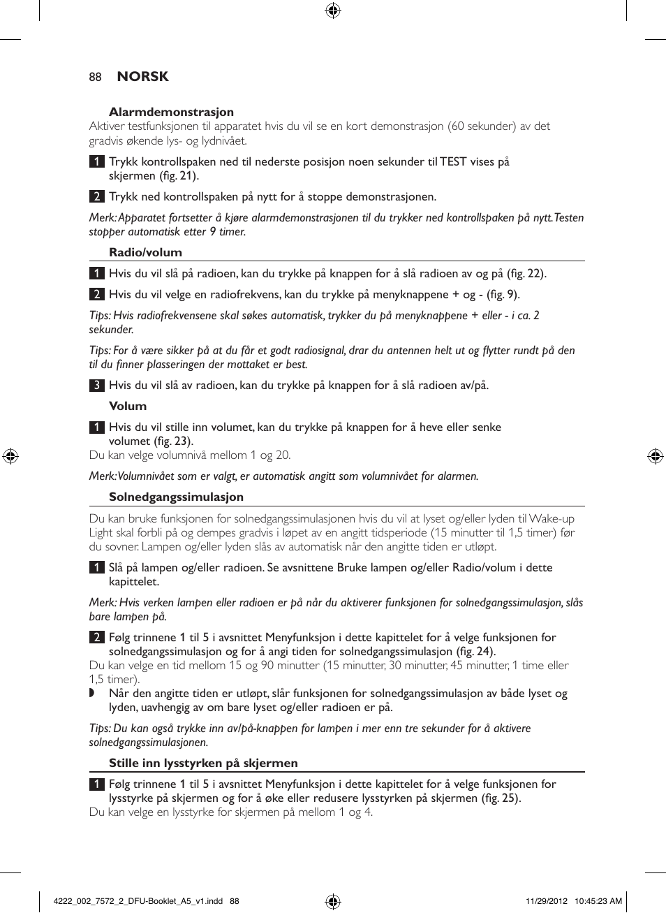 Philips Wake-up Light User Manual | Page 88 / 120