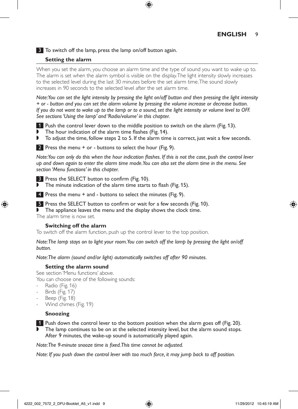 Philips Wake-up Light User Manual | Page 9 / 120