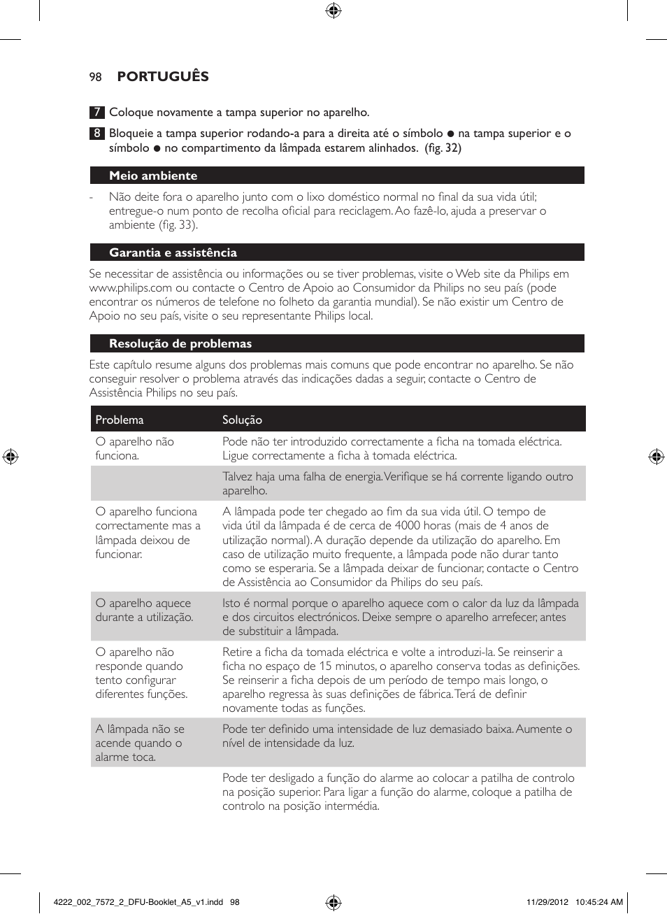 Philips Wake-up Light User Manual | Page 98 / 120