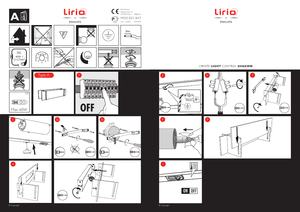 Philips Lirio Aplique User Manual | 2 pages