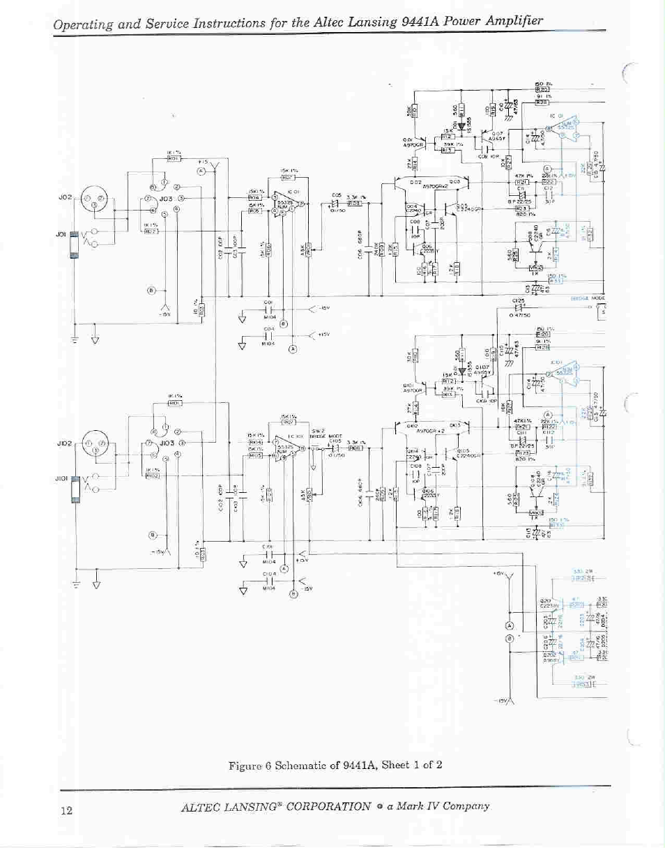 Ziri, Altec lansing* corporation, Mark iv company | Altec Lansing 9441A User Manual | Page 14 / 20