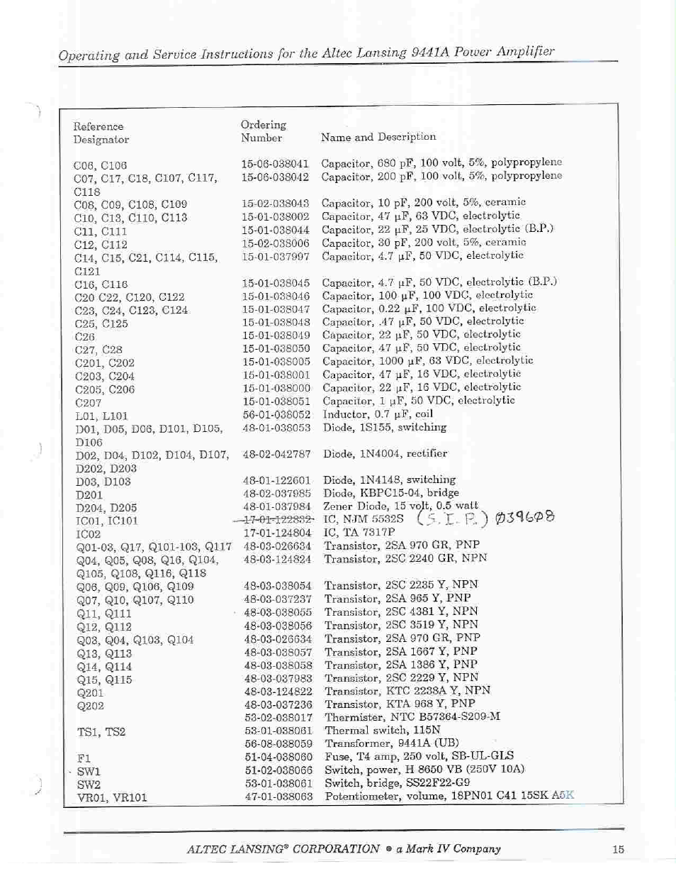 Altec Lansing 9441A User Manual | Page 17 / 20