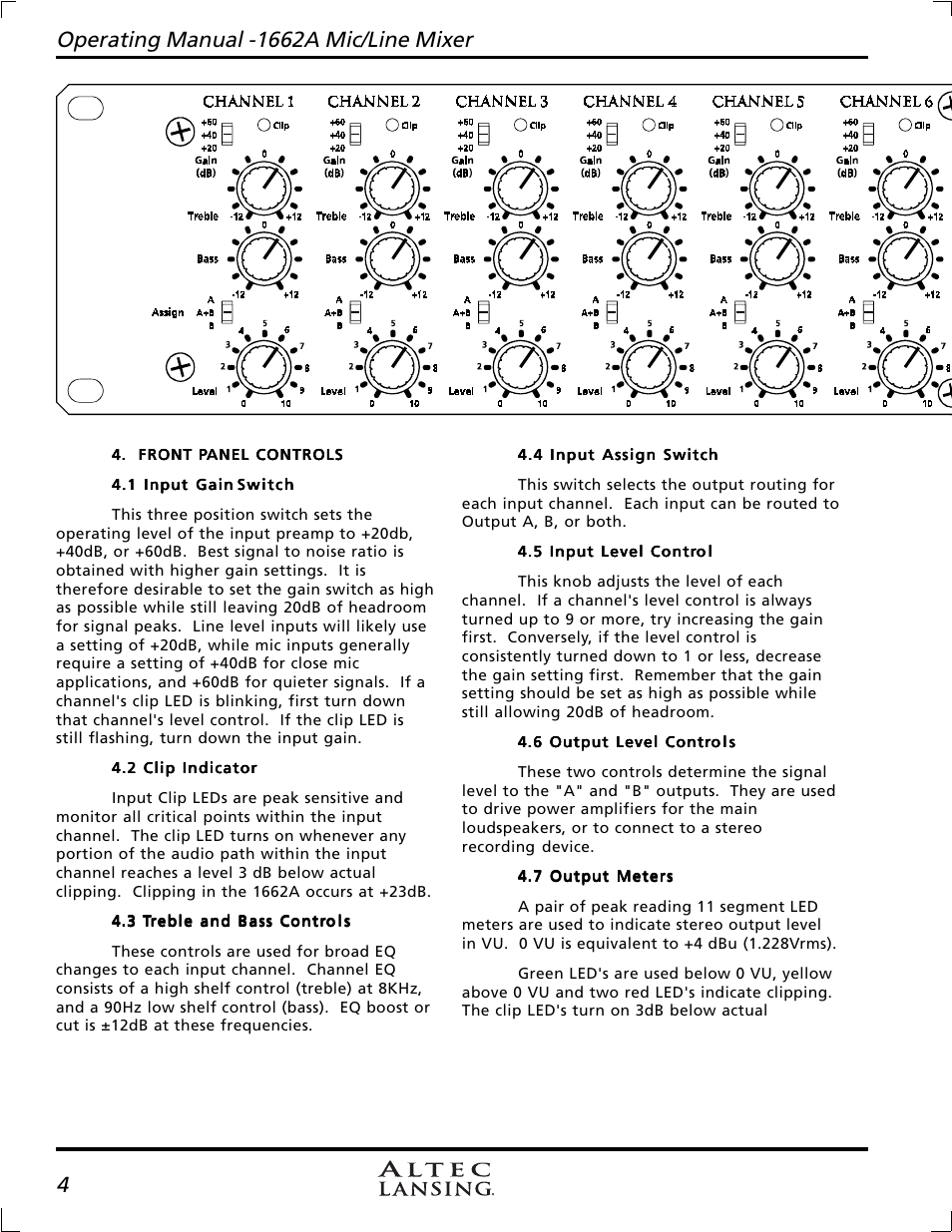 Altec Lansing 1662A User Manual | Page 4 / 12