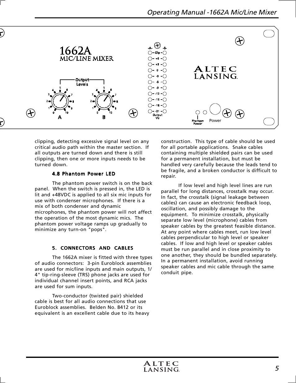 Altec Lansing 1662A User Manual | Page 5 / 12