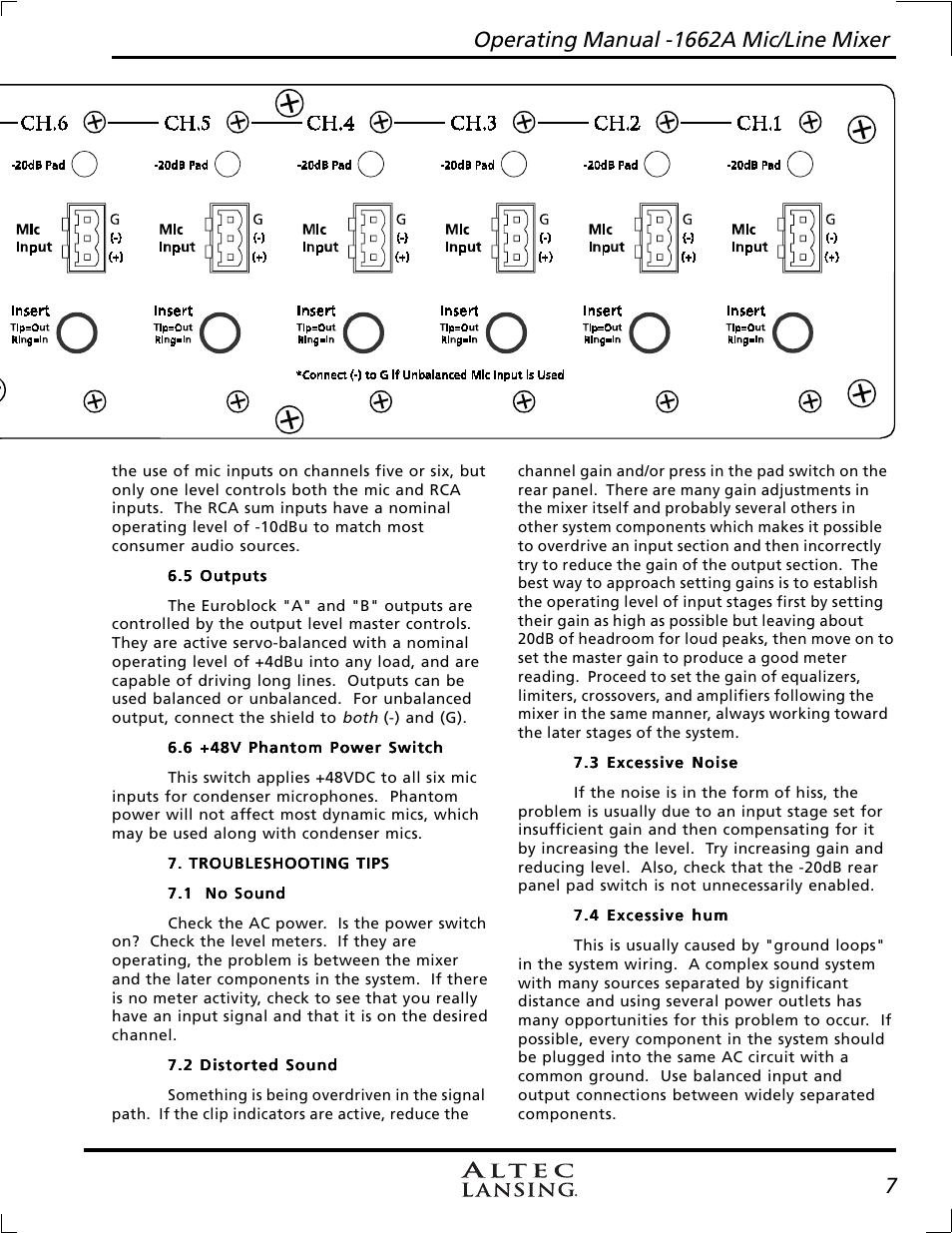 Altec Lansing 1662A User Manual | Page 7 / 12