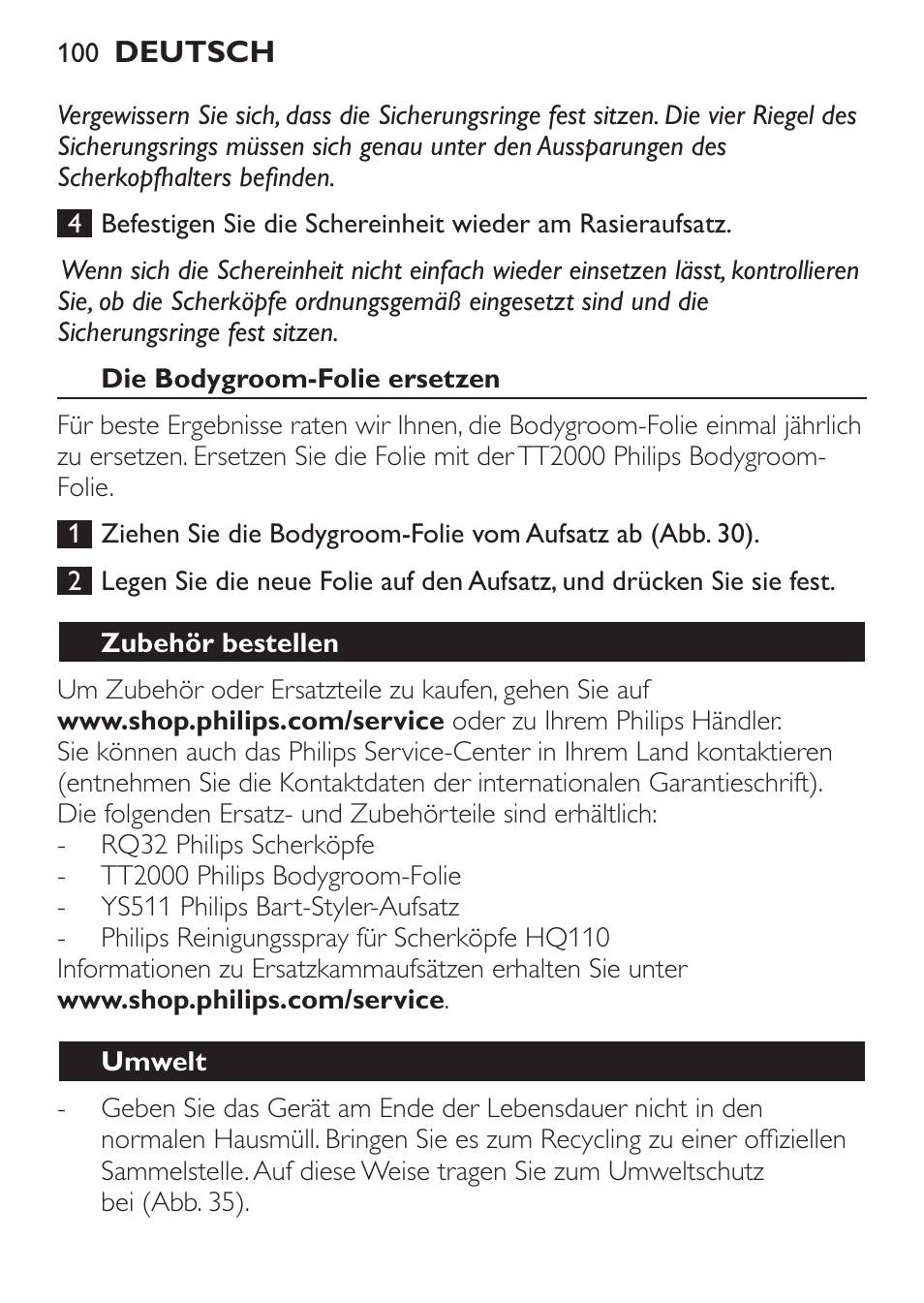 Philips Click&Style afeitado y arreglo personal User Manual | Page 100 / 228