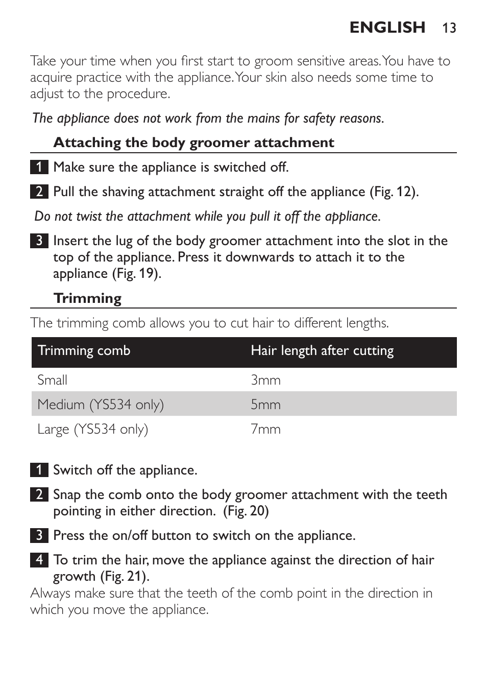 Philips Click&Style afeitado y arreglo personal User Manual | Page 13 / 228