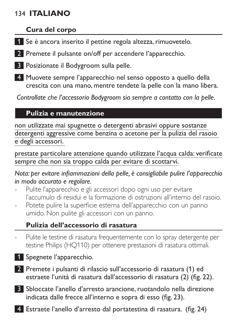 Philips Click&Style afeitado y arreglo personal User Manual | Page 134 / 228